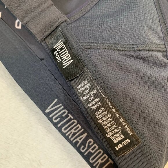 Victoria Sport 34B black racerback bra clasp pullover medium impact sports bra - Picture 8 of 8